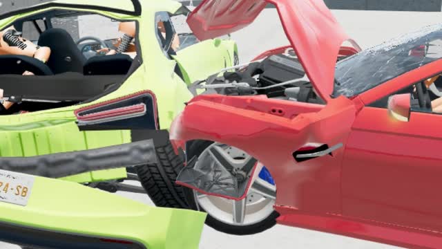 Crash test #3.3-Hirochi eSBR 800 vs ETK Kc6t - 100 km/h #shorts #beamng #beamng_drive#beamng_crashes