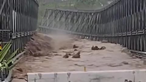 Hurricane Fiona washes away bridgein Puerto Rico