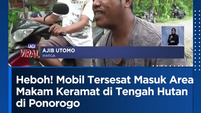 Shindig! Car got lost entering the sacred burial Area in the middle of Hutandi Ponorogo