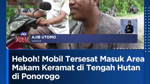 Shindig! Car got lost entering the sacred burial Area in the middle of Hutandi Ponorogo
