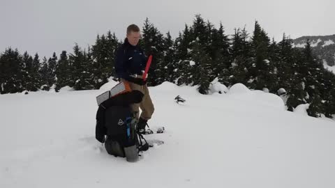 Survival Camping 9ft/3m Under Snow - Giant Winter Bushcraft Shelter and Quinzee