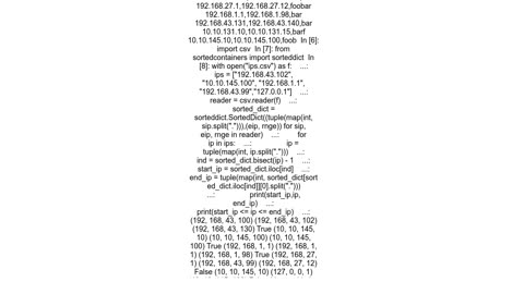 Find if IP address is in range of addresses