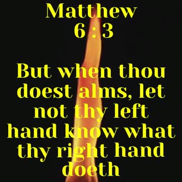 JESUS SAID... But when thou doest alms