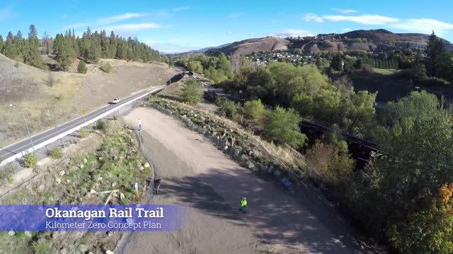 Okanagan Rail Trail Kilometre Zero Concept Plan Aerial Overview