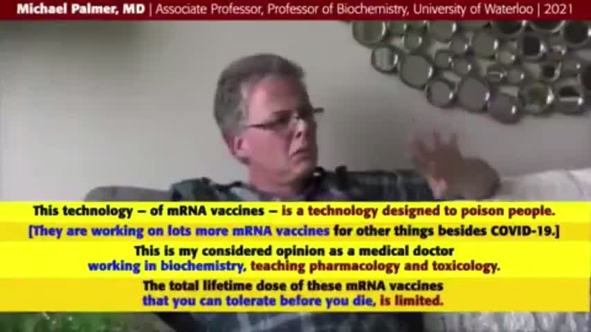 Michael Palmer MD, Professor of Biochemistry - DESIGNED TO POISON PEOPLE