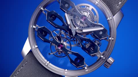 Tourbillon with Three Flying Bridges Bucherer BLUE