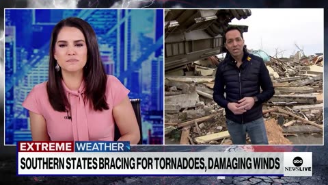 Tornado cleanup begins as another major storm moves cross country[720p-HD]
