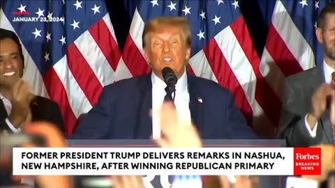 BREAKING NEWS : DONALD TRUMP delivers with three addresses after winning republican new hampshire