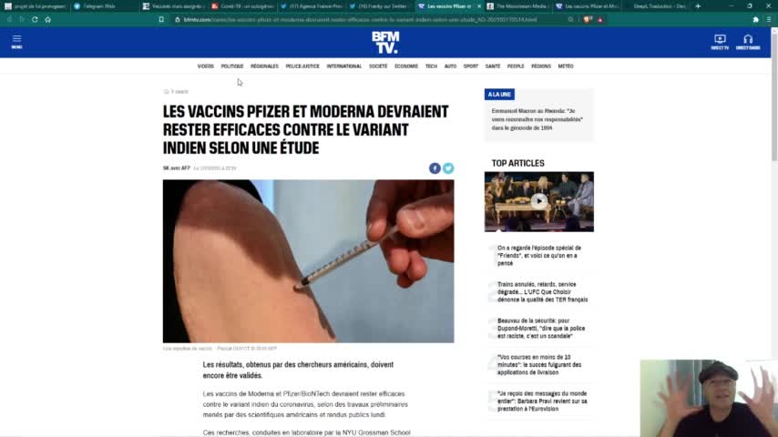 28-05-2021 Le variant Indien a été créé de toutes pièces par les Médias Mainstream.