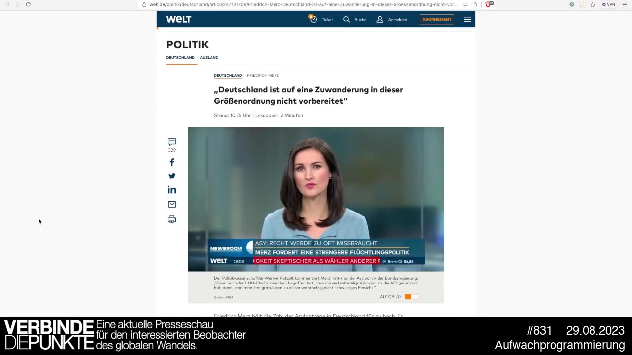 👀WIR 👀 WERDEN 👀 SEHEN 🕵‍♂...29.8.23...Verbinde die Punkte 831 - Aufwachprogrammierung -29.08.2023-