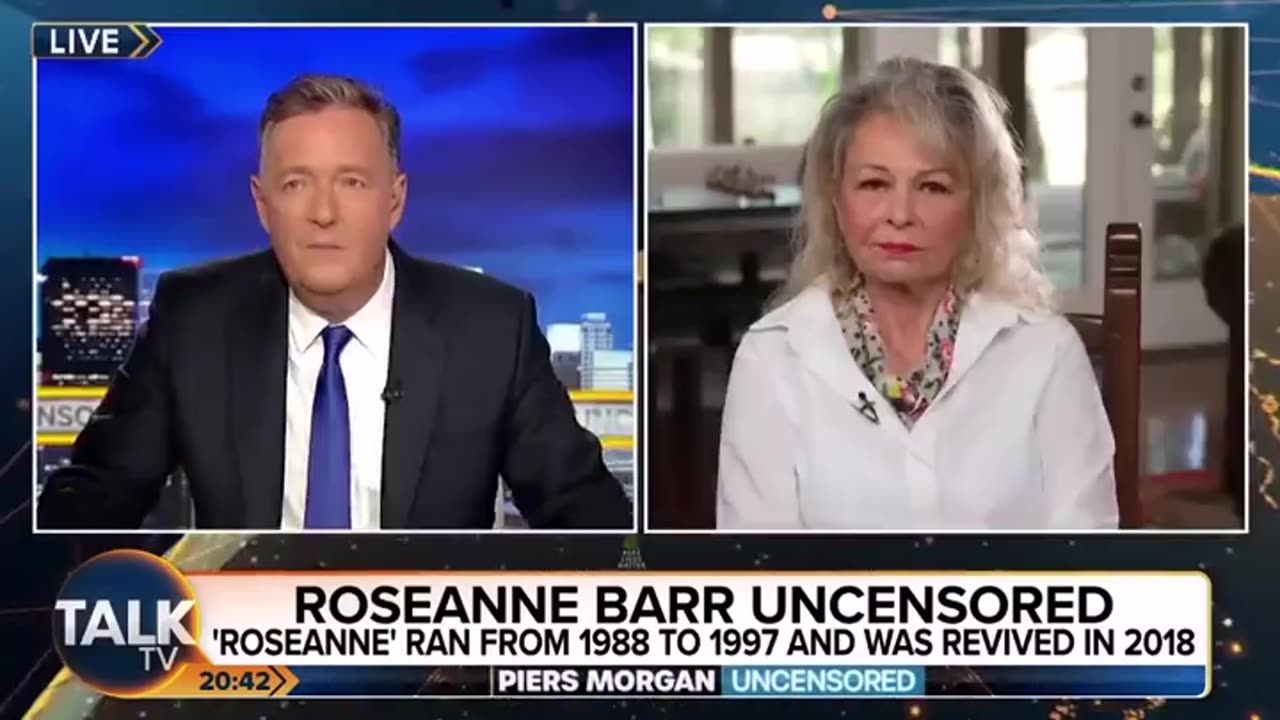 Roseanne Barr wipes the floor with Piers Moragn