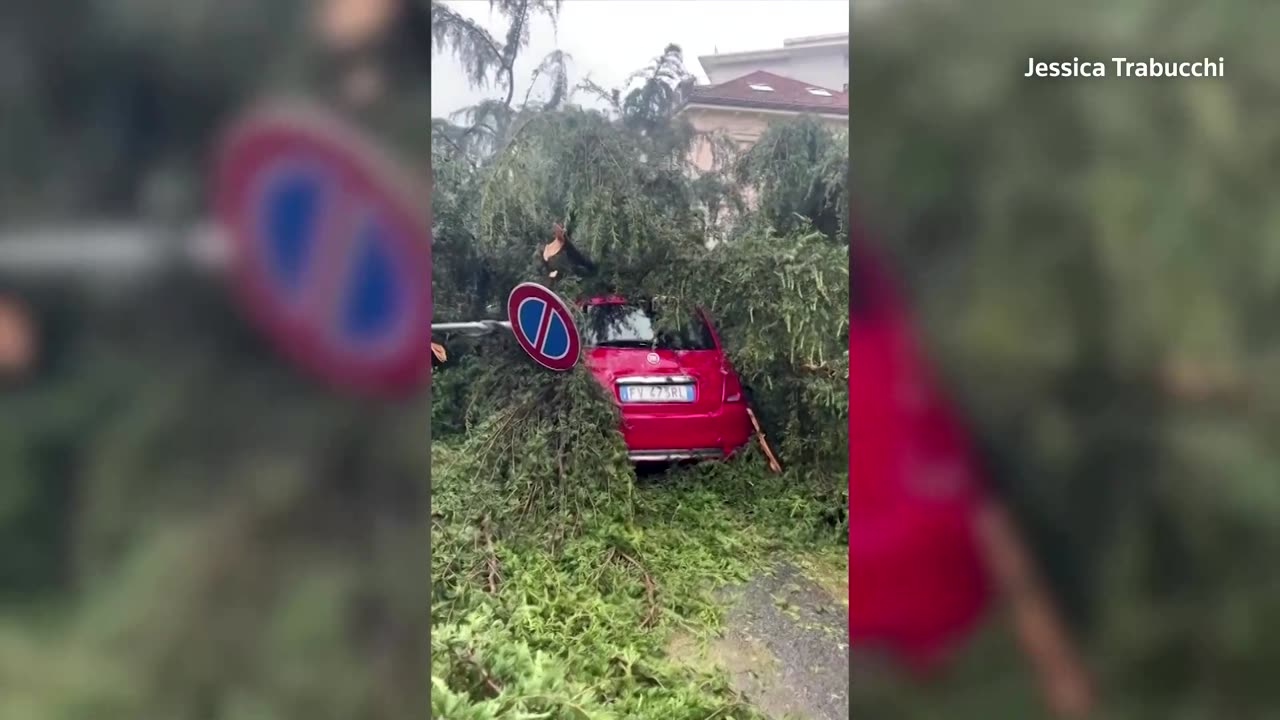 Strong storms batter parts of northern Italy
