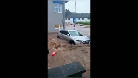 Flooding due to heavy rainfall