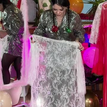 Try-on Christmas robes for a night party