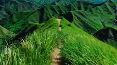 The famous Green Mountain in the Philippines.