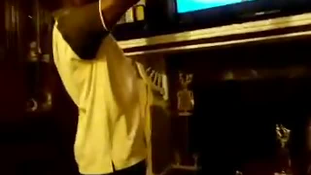 Grandfather's Reaction to Bolt Winning in the Rio Olympics