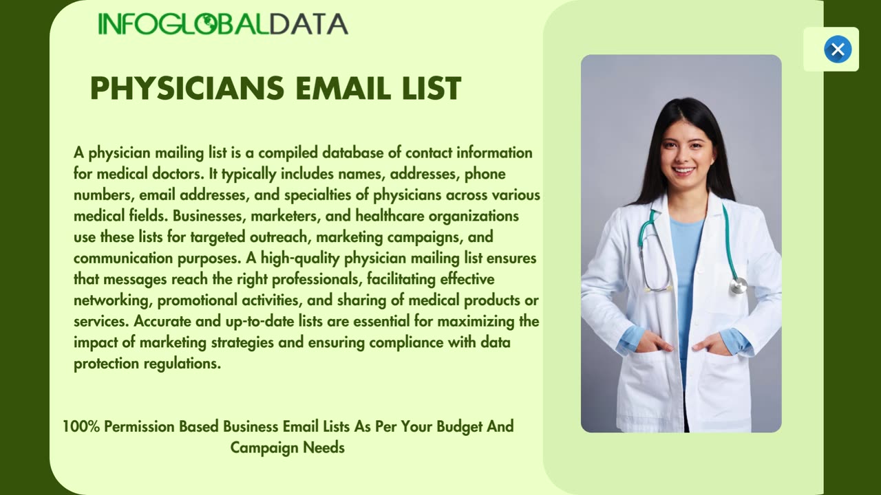 Revolutionize Your Campaigns with Our Physicians Email List