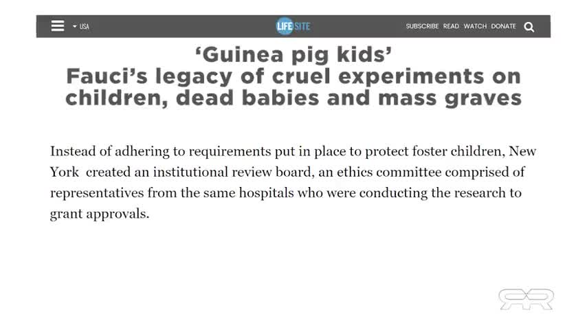 Fauci's Dead Babies and Mass Graves From the Past