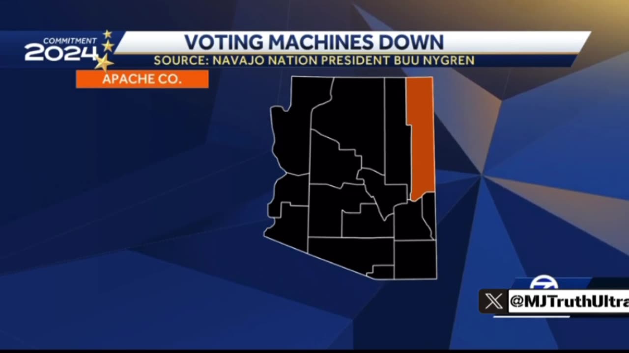 Voting Machines are DOWN all throughout Apache county, Arizona