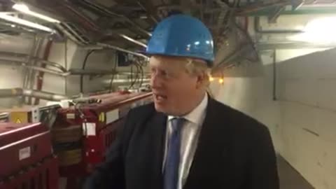 Boris Johnson visits CERN in 2017 on Facebook