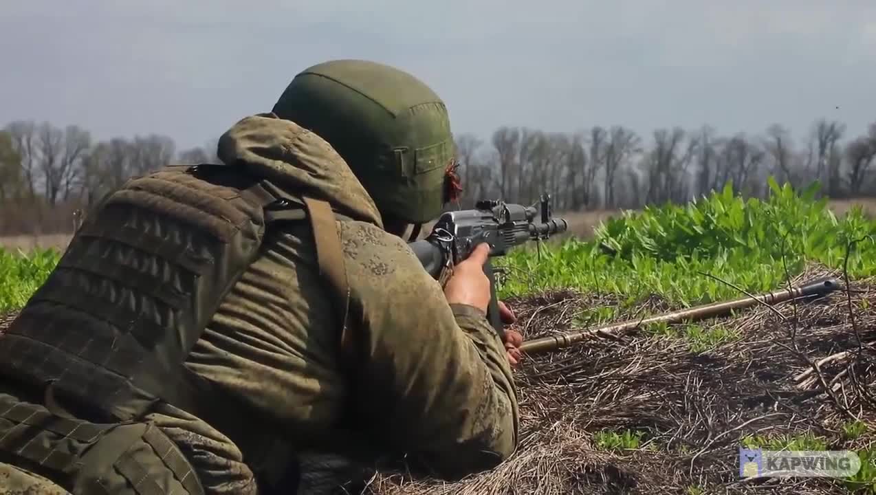 Russian reconnaissance and assault groups of airborne units during a special operation.