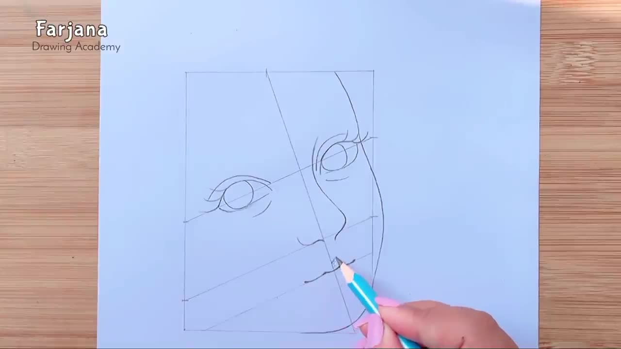 A Cute Face - Drawing Tutorial || How to draw a girl - Step by step || Pencil Sketch