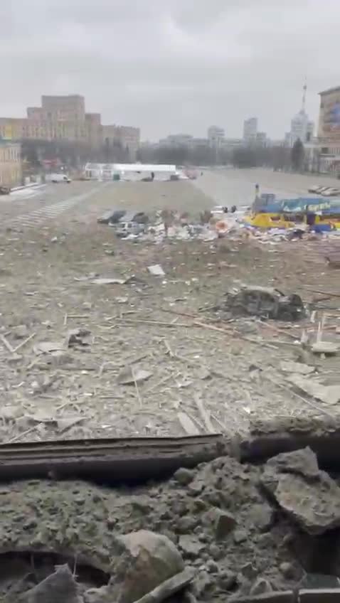 Rubble in the Kharkov state administration building