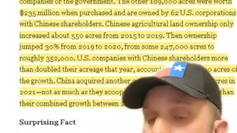 How much land does China own in the US?