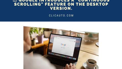 ⚠️ GOOGLE INTRODUCES A "CONTINUOUS SCROLLING" FEATURE ON THE DESKTOP VERSION.