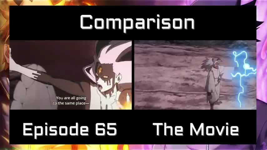 Comparison of Naruto and Sasuke vs. Momoshiki: Boruto Anime (Episode 65 VS The Movie)