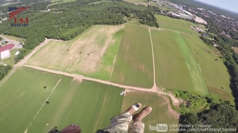 [GoPro View] US Paratrooper Airborne Jump from CH-47 Chinook Using MC-6 Parachute