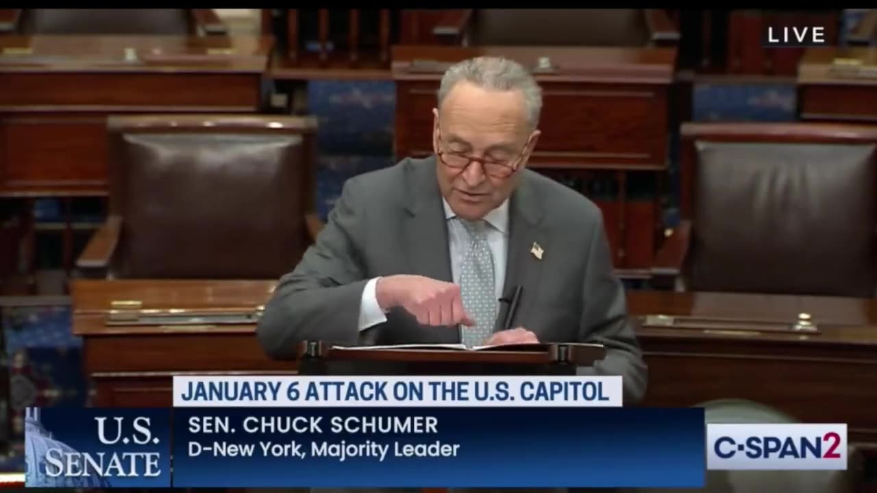 Chuck Schumer Lies Again, Calls for Fox News to Stop Tucker's January 6th Investigation