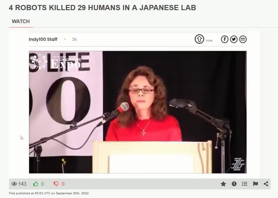 4 Robots Killed 29 Humans in a Japanese Lab.