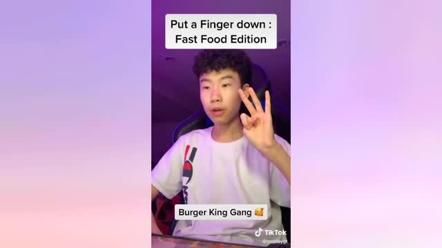 Put a finger down challenge