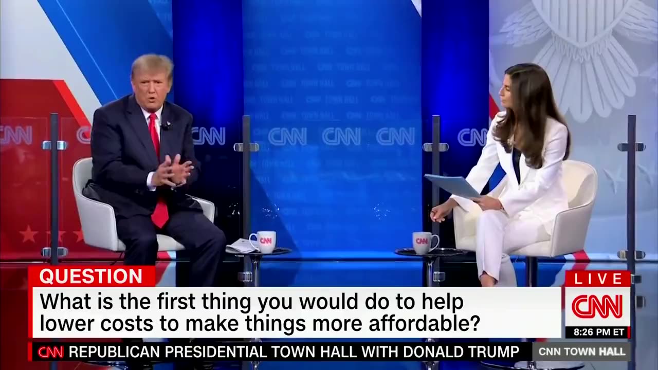 Trump offers a three-word solution to the Biden energy crisis during his CNN appearance