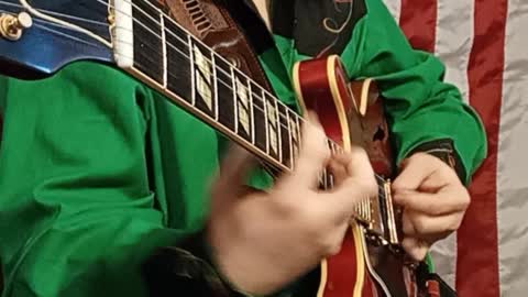 Trent Page plays guitar.