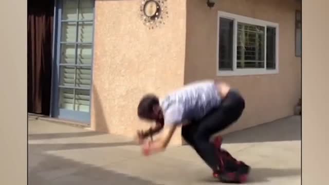 Man Performs Amazing Backflip in High heels with a Twist at the End