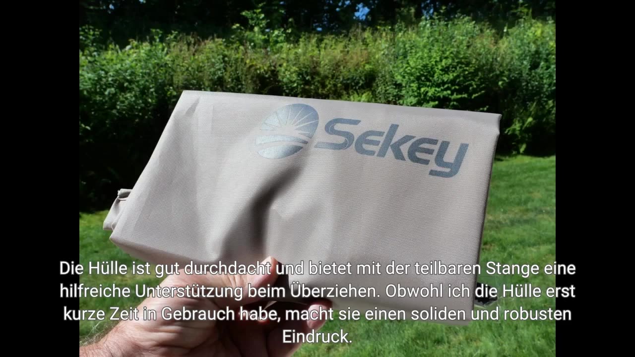 Sekey Schutzhülle für Ø 300 cm Sonnenschirm, Abdeckhauben für Sonnenschirm,100% Polyester