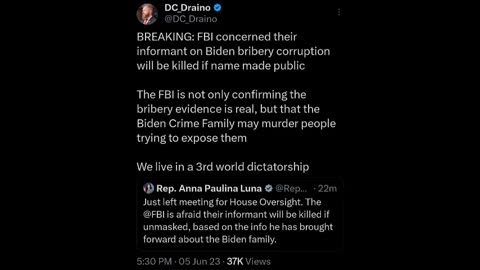 DC_Draino - FBI Confirming Biden's Bribery Is Real