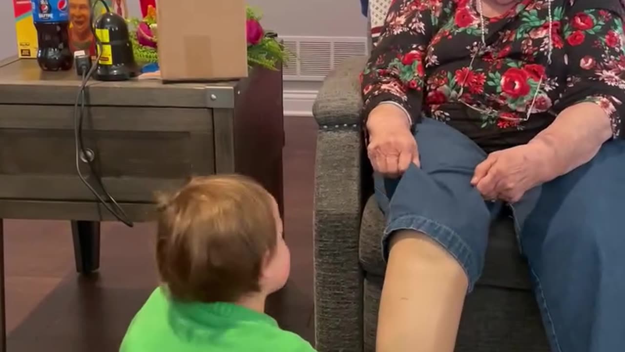 Grandson Pulls Off His Grandma's Prosthetic Leg