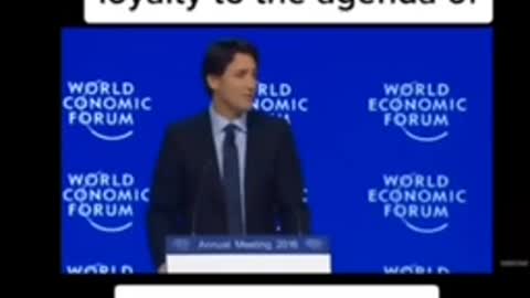 Justin trudeau licking Klaus Schwabs boots