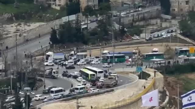 20,000 vehicle strong convoy for freedom arriving in Jerusalem