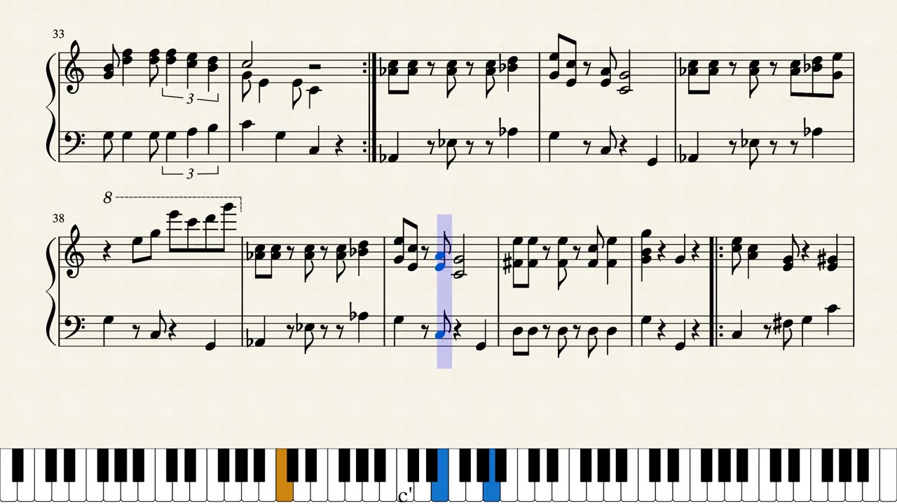Super Mario Bros - Main Theme Overworld piano solo