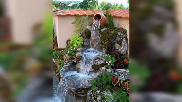 Beautiful & Amazing Outdoor waterfall Ideas