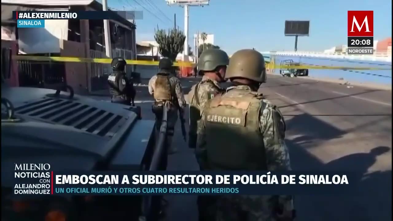 Subdirector de policía emboscado en Sinaloa; un muerto y cuatro heridos