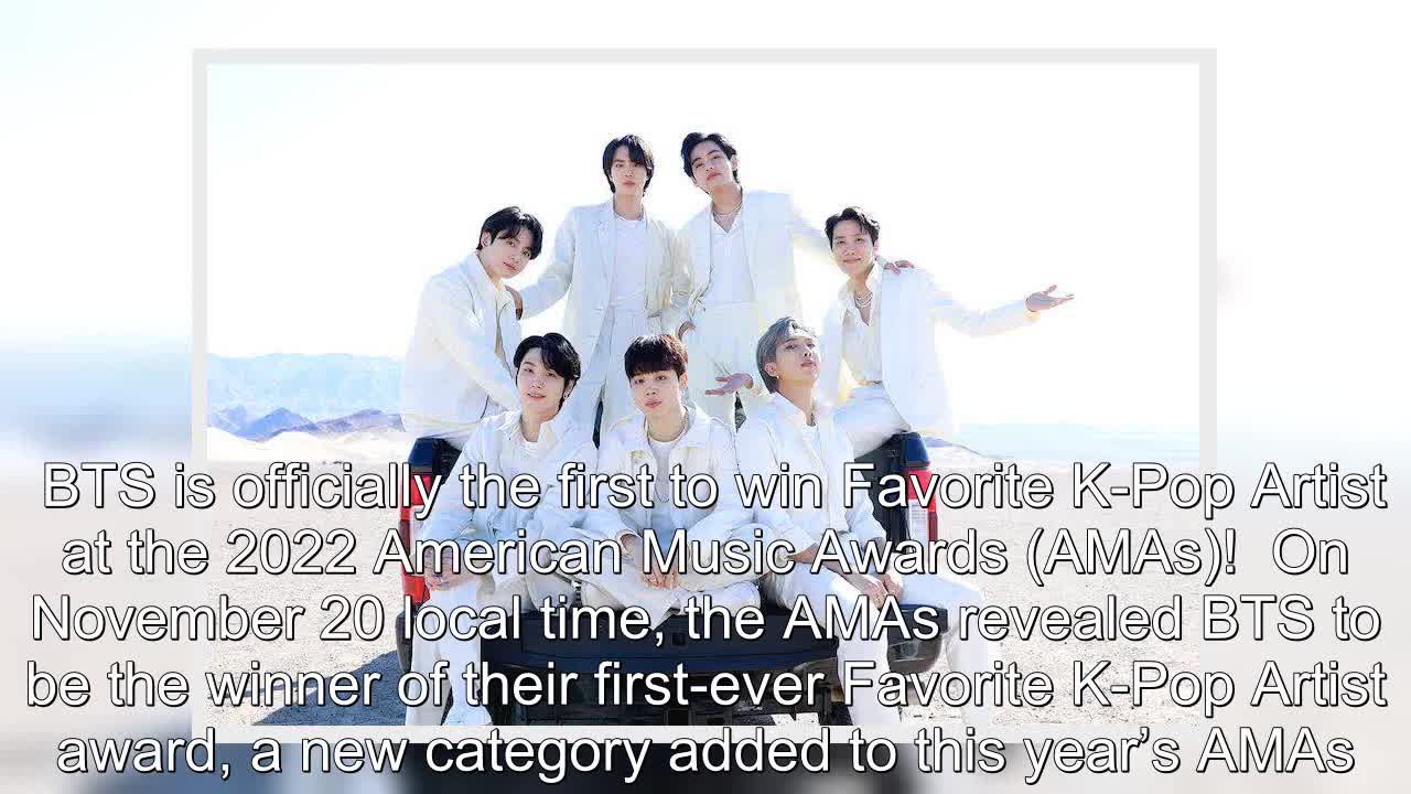 BTS Is The First-Ever Winner Of The Brand-New Favorite K-Pop Artist Award At The 2022 American Music