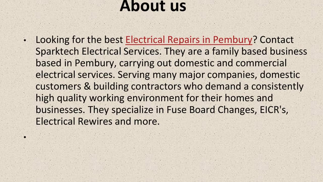 Get The Best Electrical Repairs in Pembury.