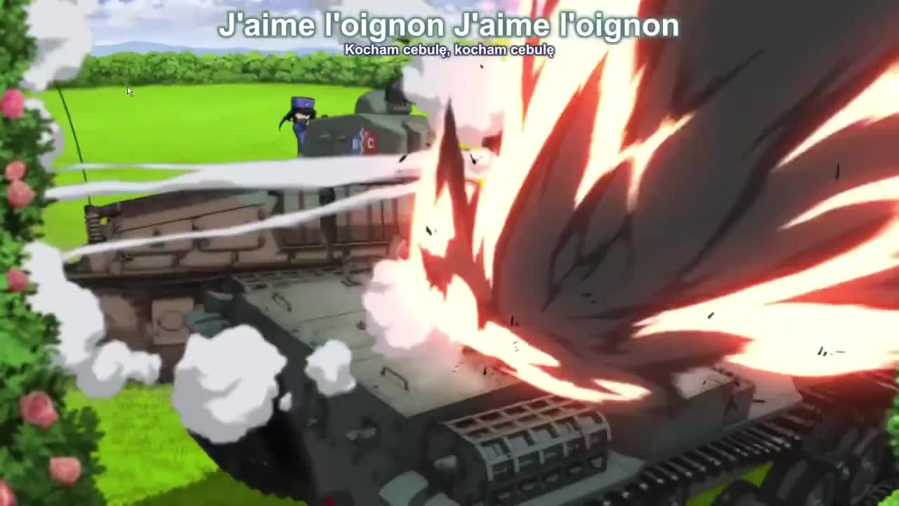 Girls und Panzer_ Chanson de l'Oignon (BC Freedom defeat scene_French 1940)