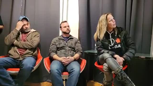 Convoy organizers hold first live press conference from an undisclosed location in Ottawa.
