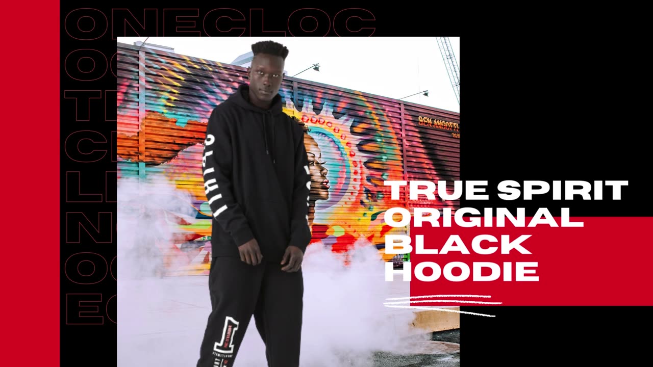 True Spirit Black Hoodie from One Clothing